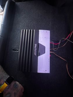 Alpine V12 MRV-T420 car amp Polk auto subwoofers 10' w/box