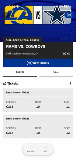 Dallas Cowboys vs Los Angeles Rams