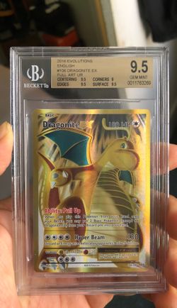 2016 pokemon Evolutions Dragonite EX- BGS 9.5 Gem Mint