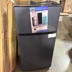 Mini Fridge with Freezer, Small Fridge, Energy Saving, Low Noise,7 Adjustable Thermostat, Double Door
