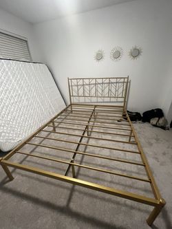 Full Size bed frame W/ Matching Mirrors OBO