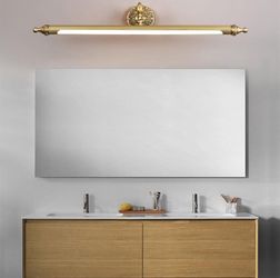 Vintage Gold LED Vanity Light – Luxury Bathroom Mirror Light Fixture