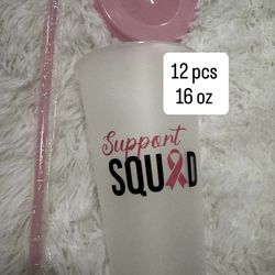 Breast cancer Awareness Cups 12 pcs