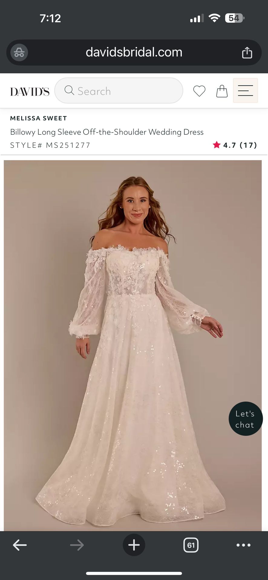 BILLOWY LONG SLEEVE OFF-THE-SHOULDER WEDDING DRESS,IVYSTONE,20W