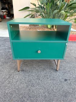 Nightstand with Drawer and Open Shelf