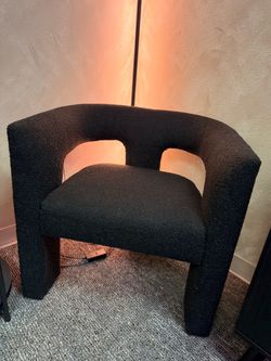 Black chair and table