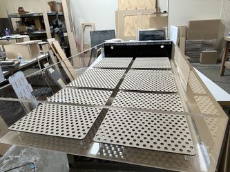 96x48x12 1" Rimless Peninsula Frag Tank With Racks