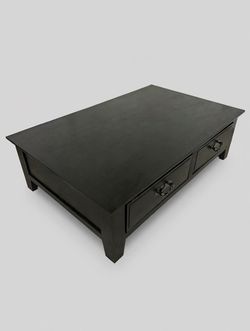 HUGE Vintage Black Coffee Table with Drawers – Tons of Storage – $20