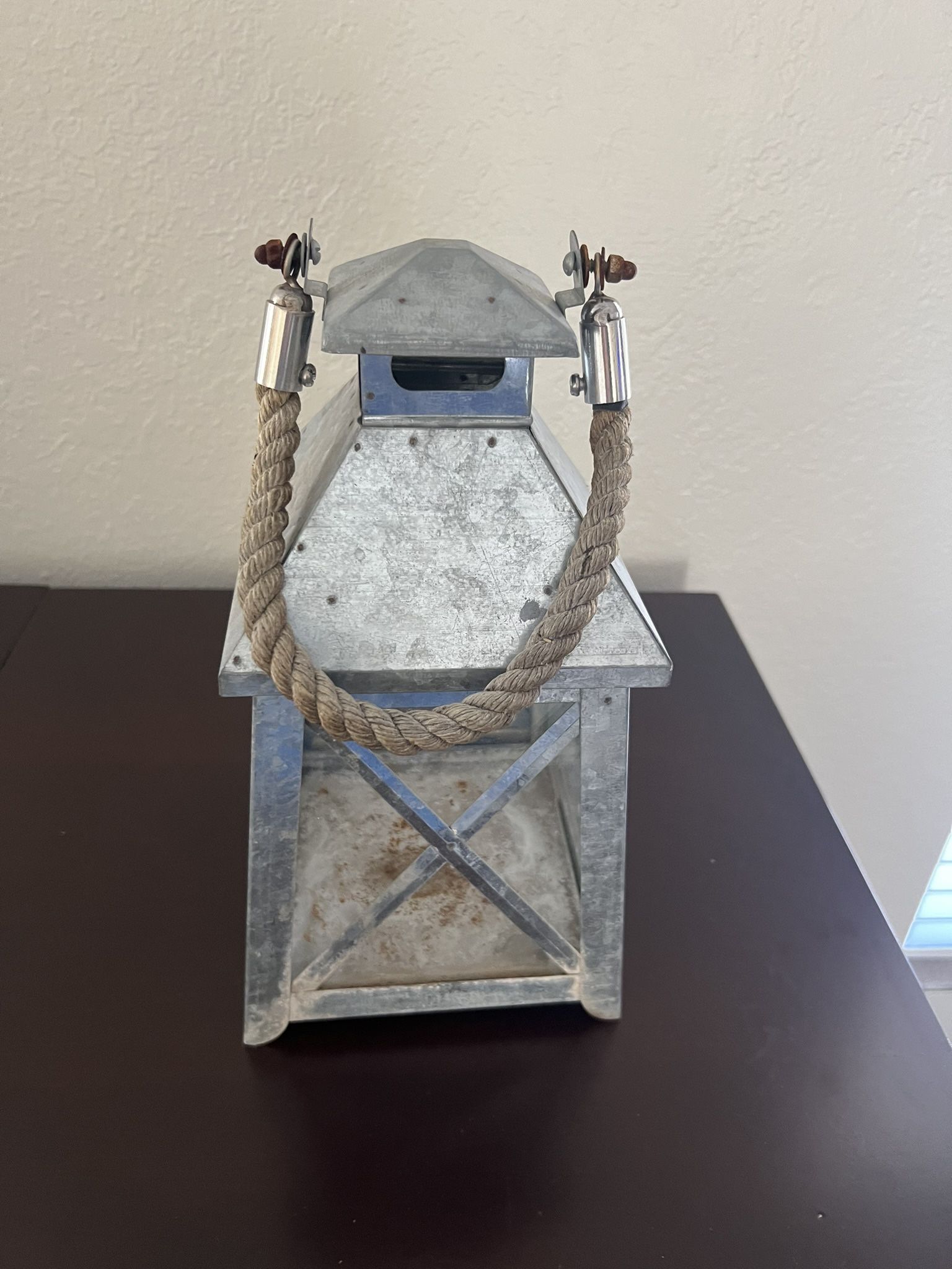 Lantern Galvanized Metal Very Good Condition
