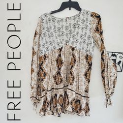 Free People Down by the Bay Ivory Boho Tunic