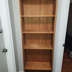 Oak Adjutable Bookshelves