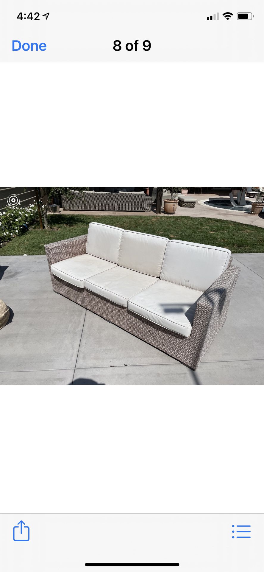 Outdoor Wicker Couch 