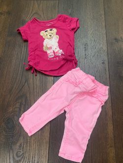 Girls pink swag girl shirt and pants size 3/6 months by mamas mini #23