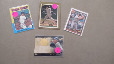 4 Card Set. Collectors baseball cards