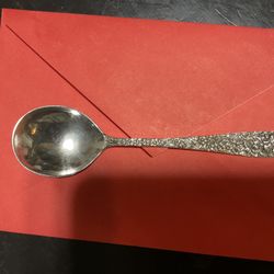 Sterling Stieff Rose cream soup spoon 