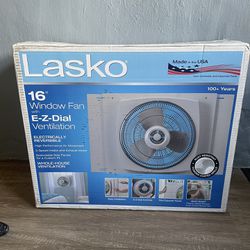 Lasko 16” Window Fan E-Z-Dial Ventilation 