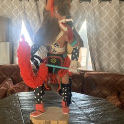 Native American Wolf Kachina Doll