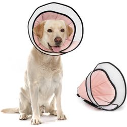  Soft Dog Cone,Cone Collar for Dogs,Cats After Surgery to Stop Licking Dog Cone Alternative with Deep Plastic Collar Protect Wounds Better(L SSize: L