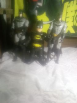 3 Bat Man Figures