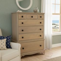 Solid Natural Maple Refinished Chest of Drawers by Willett Golden Beryl