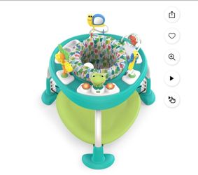 /New/ Bright Starts Bounce,  Bounce Baby 2-in-1 Activity Center Jumper and Table Playful  Pond