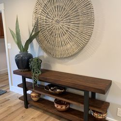 Pottery Barn Griffen Wood Console Table
