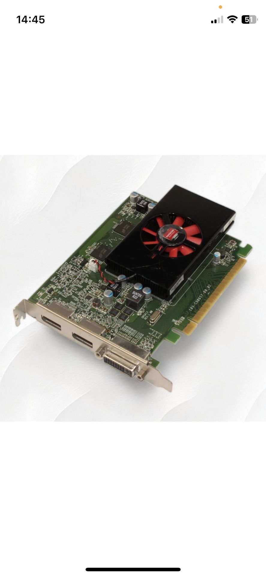 Dell AMD RADEON R7 450 4GB GDDR5 PCI-E 2.0 x16 DVI 2x DP Video Card 0FN46D