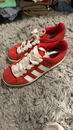 adidas red campus shoes size 8.5 women's size 7 men's