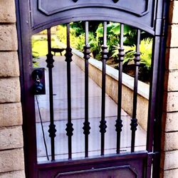 Custom Made Any Designs & Styles Side Iron Gates With Custom Paint Any Color 
