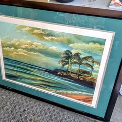 BEAUTIFUL LARGE "MAUI SURF" ARTWORK SIGNED AND NUMBERED 