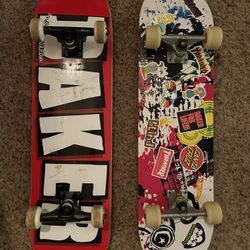 2 Skateboards And Safety Gear 