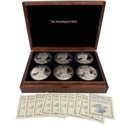 Washington Mint Proof coin wooden box case 2 level No Coins Included. Wooden Box