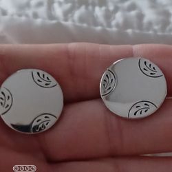 "Swank" Silver Tone  Cufflinks 