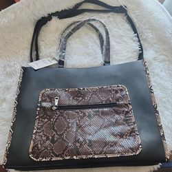 NEW!!!! Large Laptop Bag With Snake Trimming