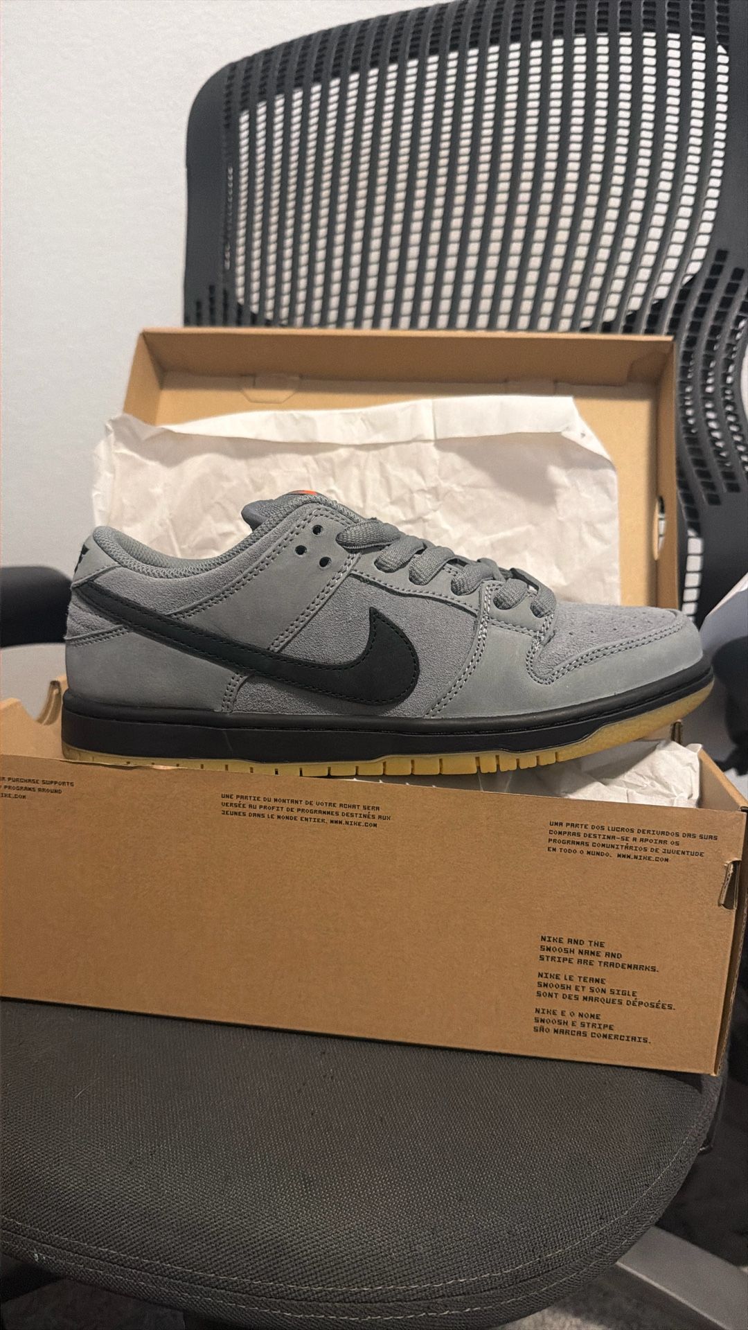 Nike SB Dunk Low Pro ISO - Cool Grey M8.5/W10