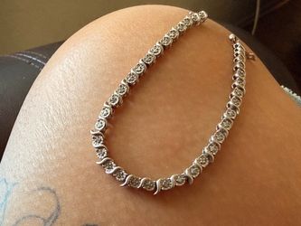 Sterling silver tennis bracelet