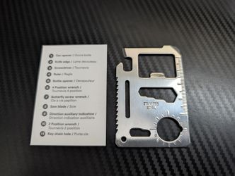 11 in 1 Stainless Steel Survival Tool Card