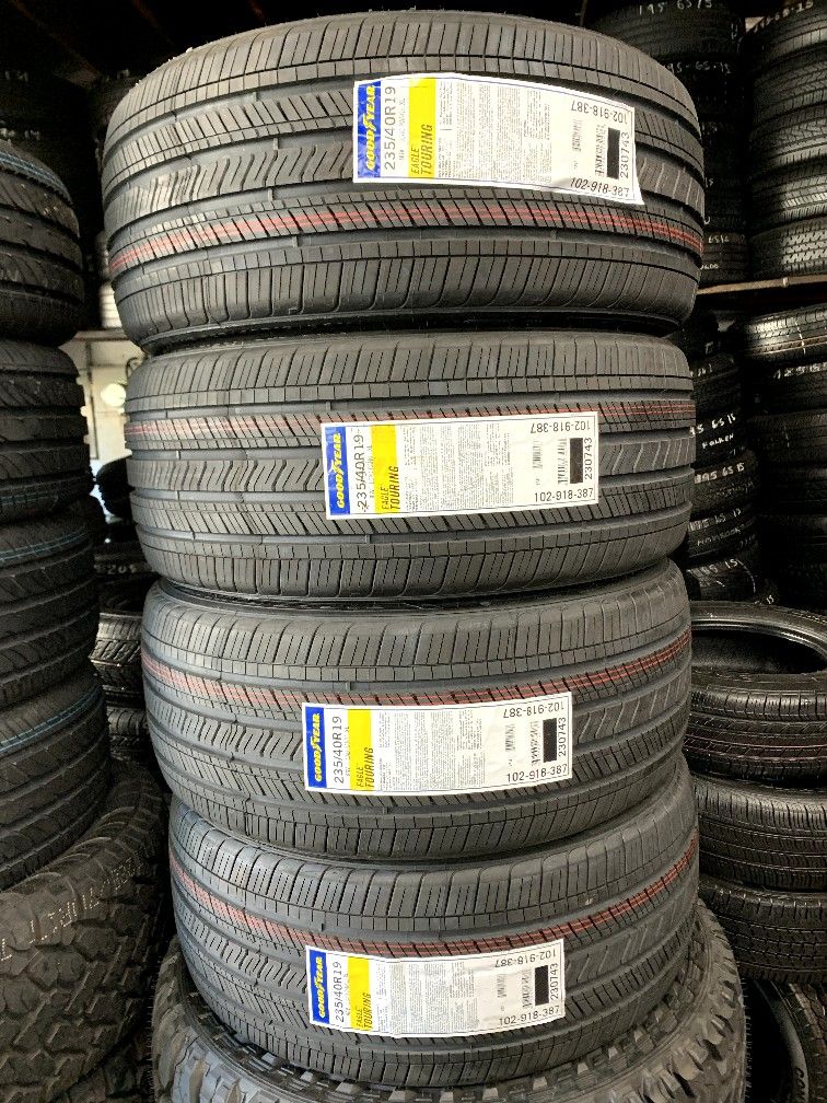 set of brand new tires 235/40R19 goodyear eagle touring for only $750 all four tires 