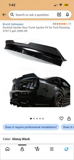 Cheap New/Unused Ducktail Spoiler Mustang 05-09