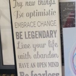 “Wake Up Smiling” Motivational Sign