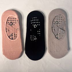 Thick Grip Socks Non Slip Yoga/Pilates Socks Cozy Hospital Socks 3 pairs