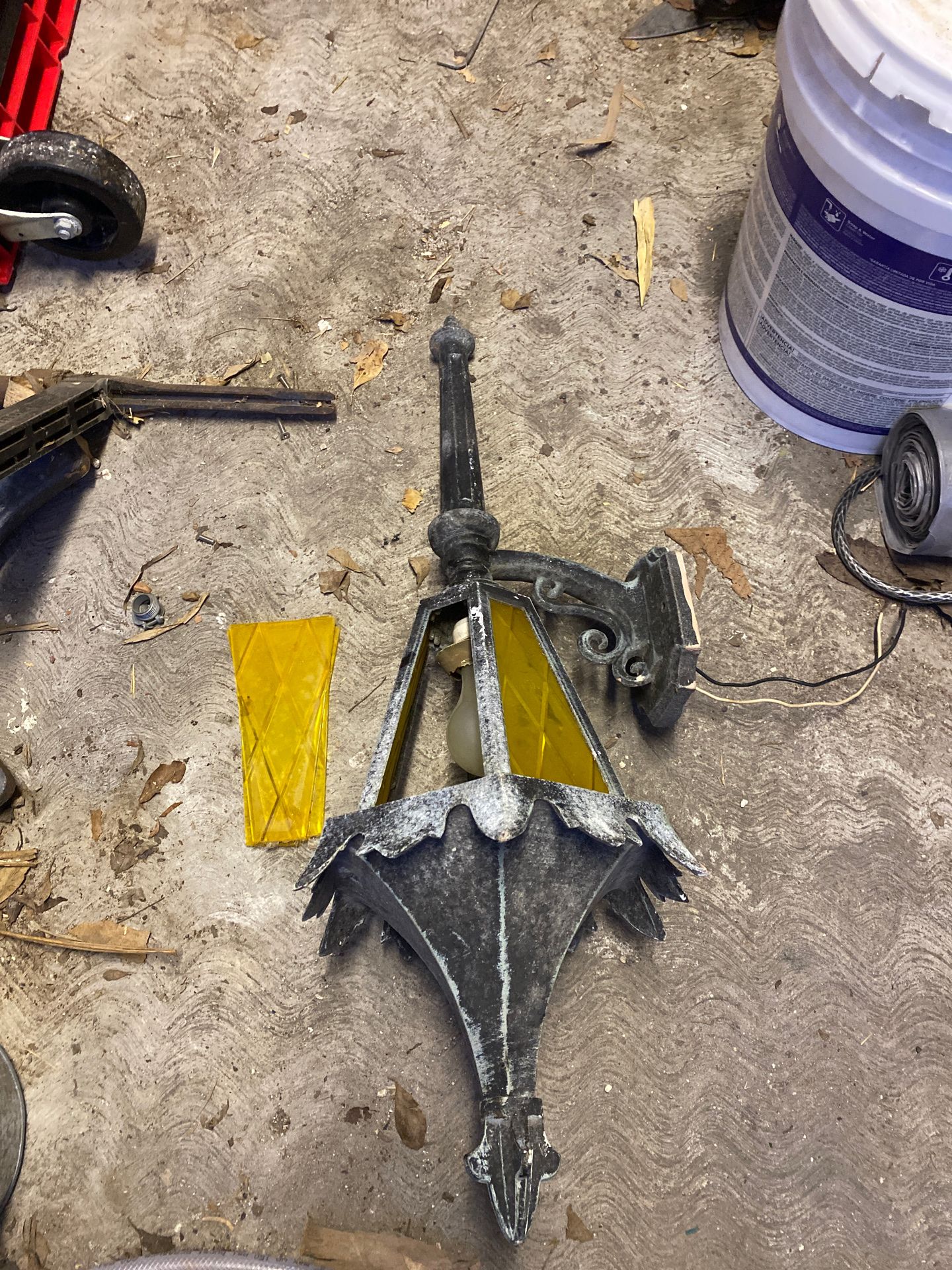 Vintage aluminum lamp