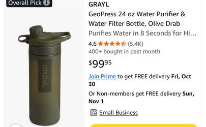 GRAYL GeoPress 24 oz Water Purifier Bottle