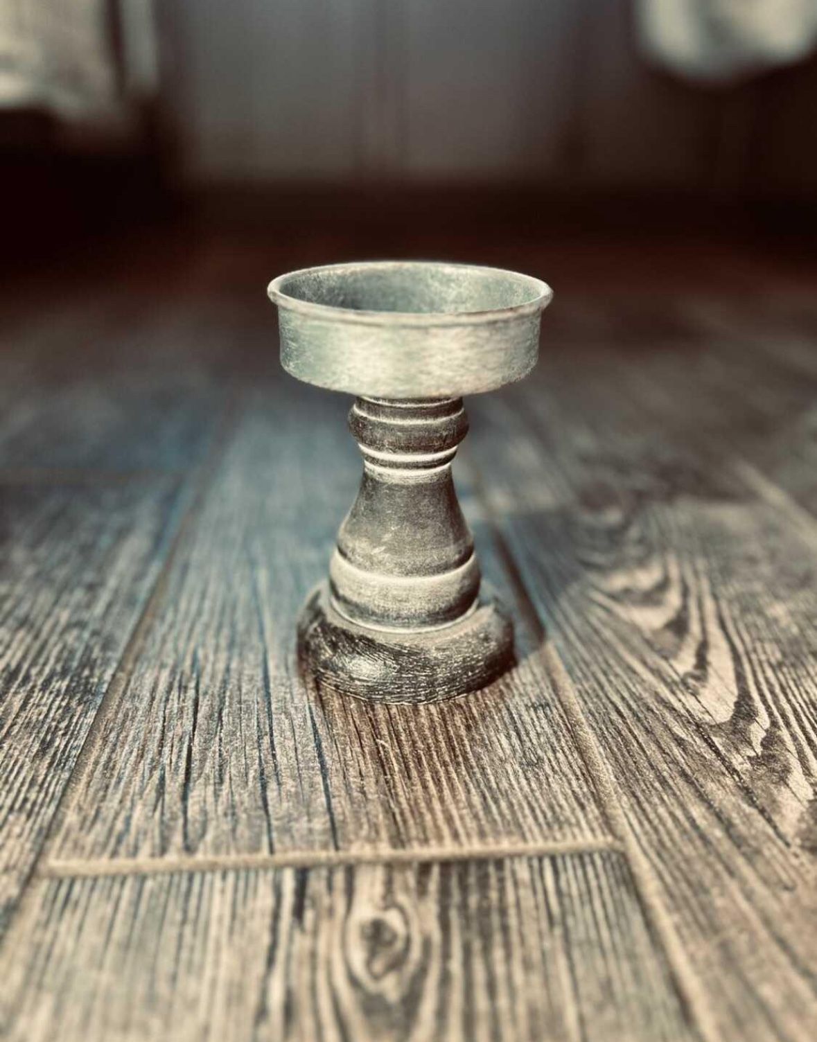 New Rustic Pillar Candle Farmhouse Candlestick Holder