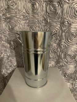 Rustic metal flower vase