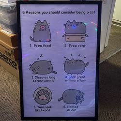 Framed Pusheen Poster