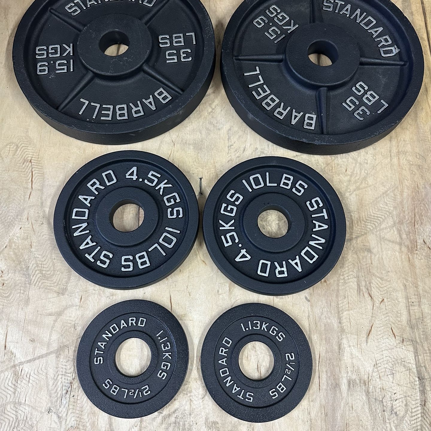 95 Pound Olympic Plate Set Brand New Still In The Box We Have Three Sets Left In Stock