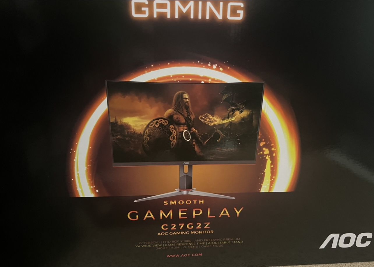 27inch curved AOC  Gaming monitor 240 hz 0.5ms
