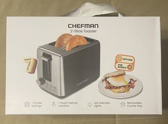Two Sliced Toaster, Seven Shade Settings, Removable, Crumb Tray, Thick Bread, And Bagel Toaster With Defrost