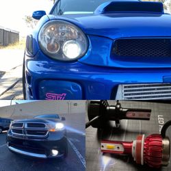 9006  LED Headlight Bulbs Low Beam Fog Light 300% Brighter 6500K Cool White Conversion Kit IP67 Waterproof 2 PCS